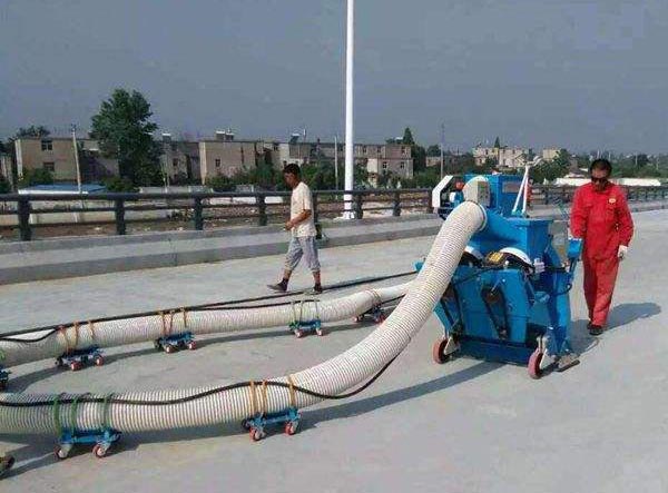 道路拋丸機施工現場